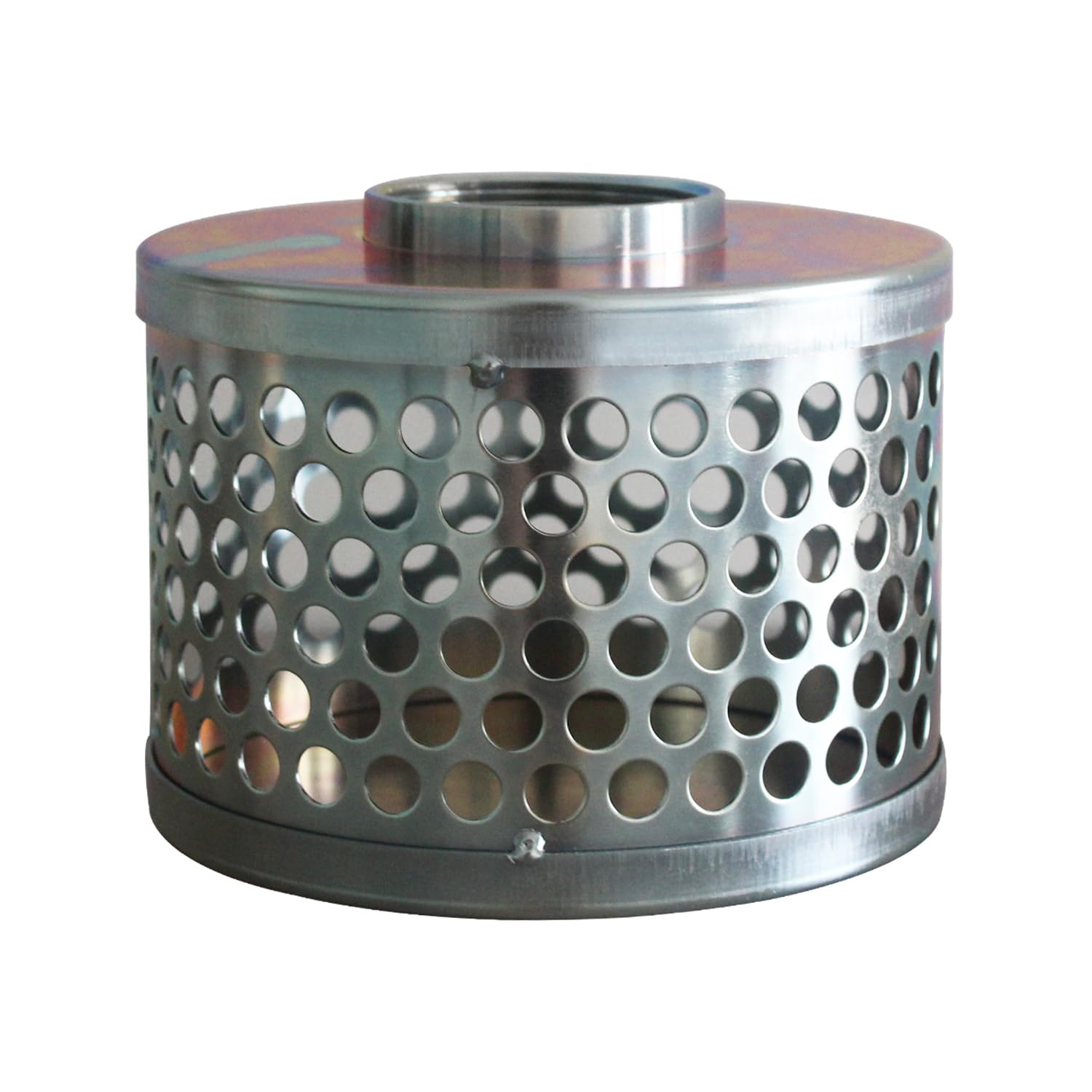 zolink Filtri Tubi Acqua per Tubo irrigazione Pulizia pozzo Filtro Tubo Acqua irrigazione Giardino aspirazione Vino Pompa idropulitrice in zincato (H145mmOD175mmID84mm)