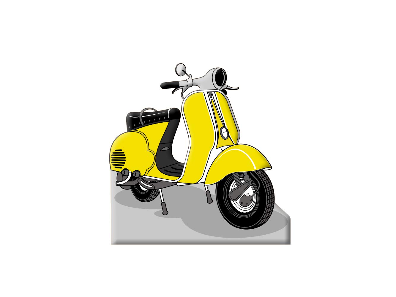 Oedim Photocall para Bodas en Pegasus Moto Amarilla 150x150cm | Photocall Moto Amarilla | Photocall Económico y Original | Photocall Troquelado