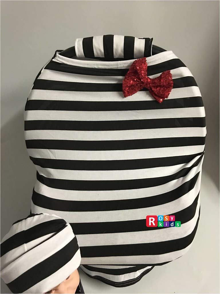 Rosy Kids Stretchy Infant Car Seat Canopy Cover, Jersey Car Seat Cover Elastic