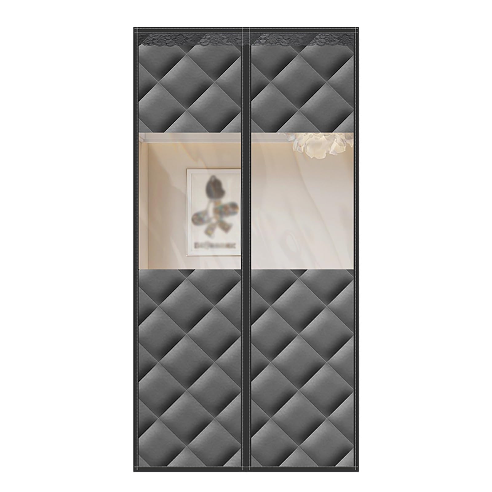 VFDVSWZSA door curtain, Thickened Sound Insulation, Wear-resistant Oxford Cloth, Used in Bedroom, Kitchen and Living Room(Silver/Gray,100 * 220cm/39.4 * 86.6in)