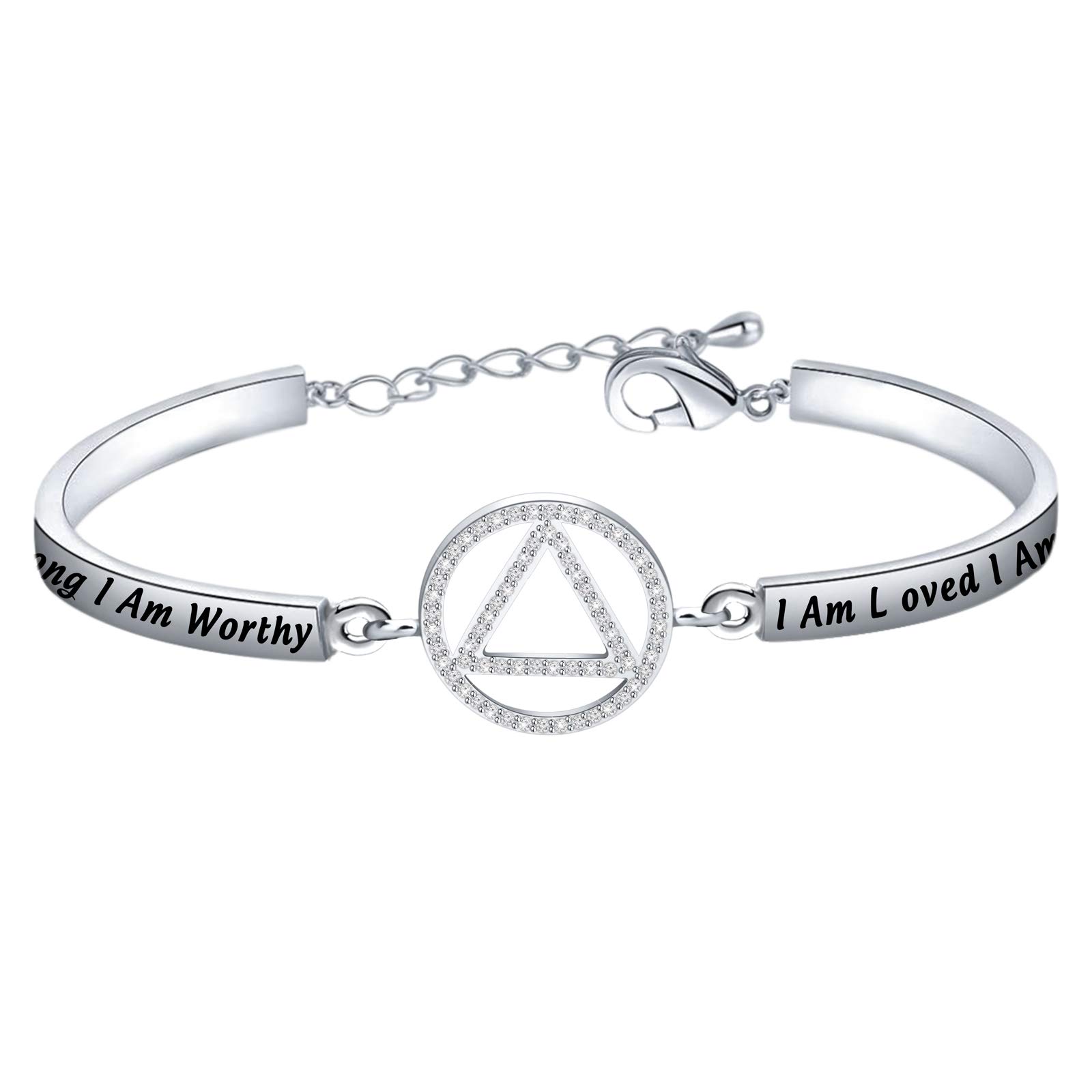 BNQLAlcoholics Anonymous Bracelet AA Sobriety Gifts Sobriety Recovery Bracelet Sober Gifts for Women