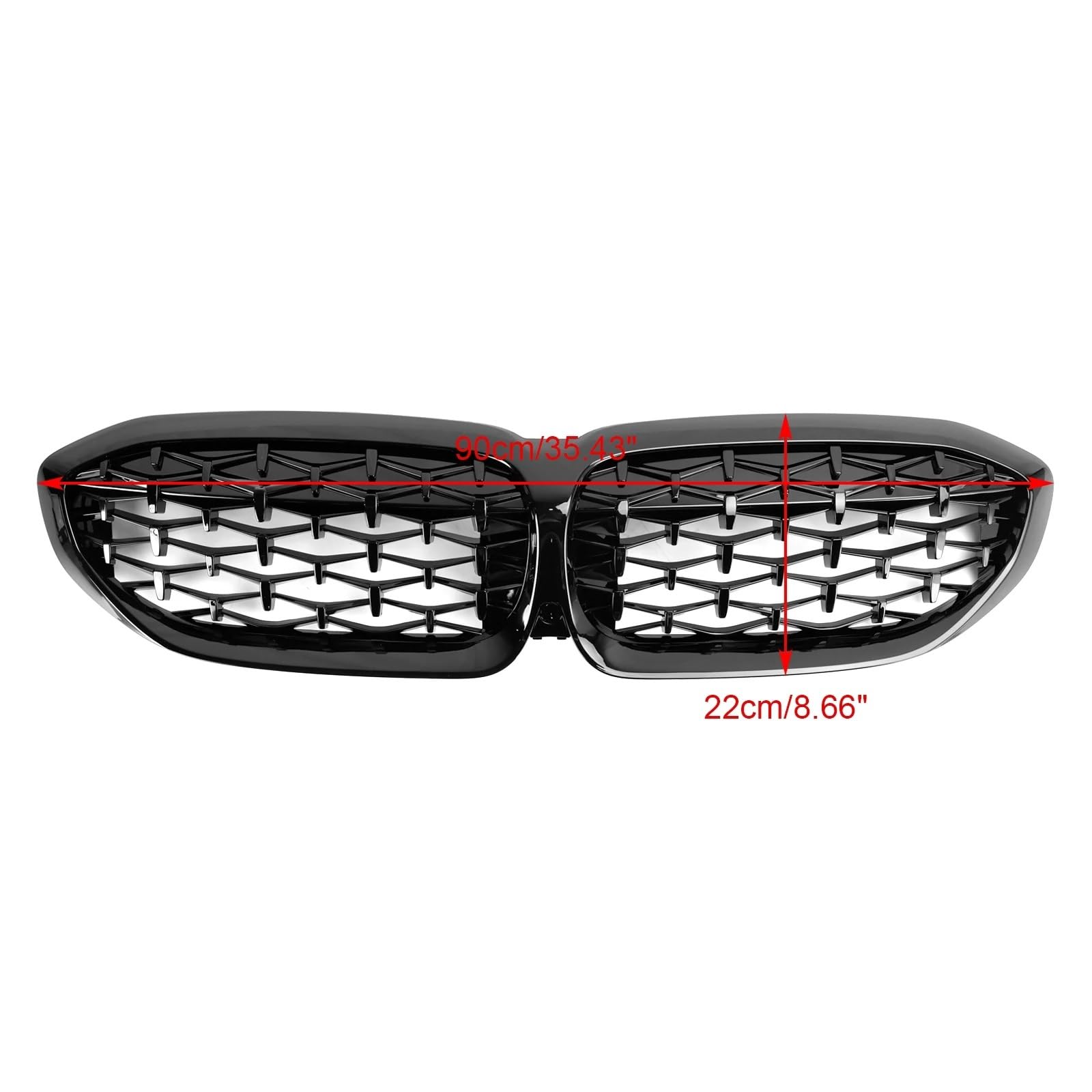 Czarna kratka nerkowa Grill 51138072085 Pasuje do BMW serii 3 G20 2019-2022 Osłona chłodnicy motocykla kratki samochodowej(G)