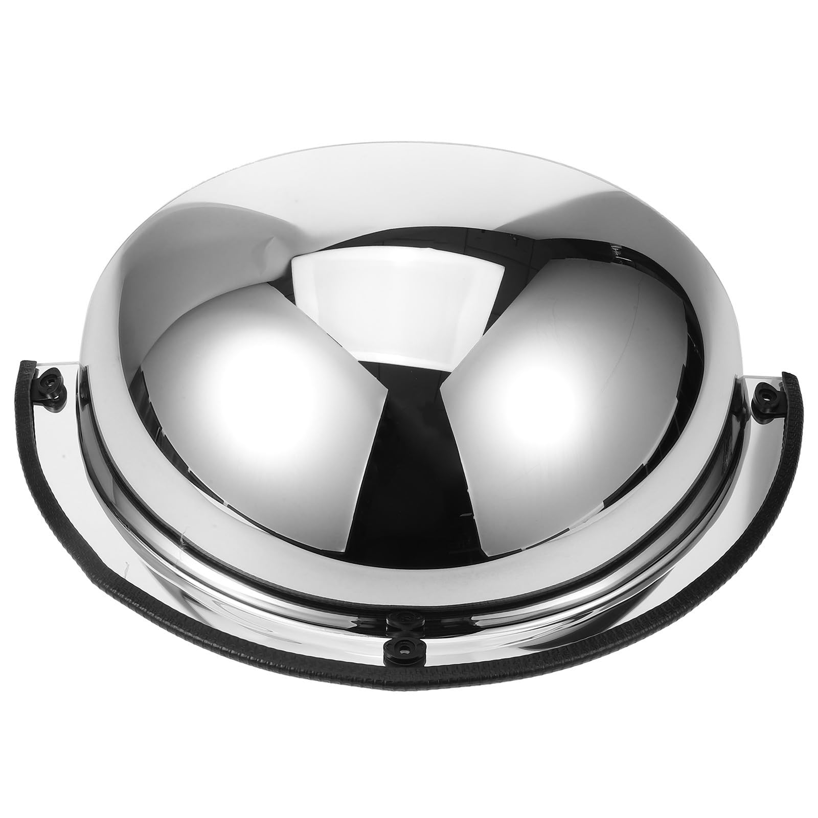STOBAZA Miroir Convexe Extérieur Argenté en Acrylique et Fer 16 Cm pour Garages et Allées, Facile à Installer Angle de Vision 180° pour Sécurité et Surveillance