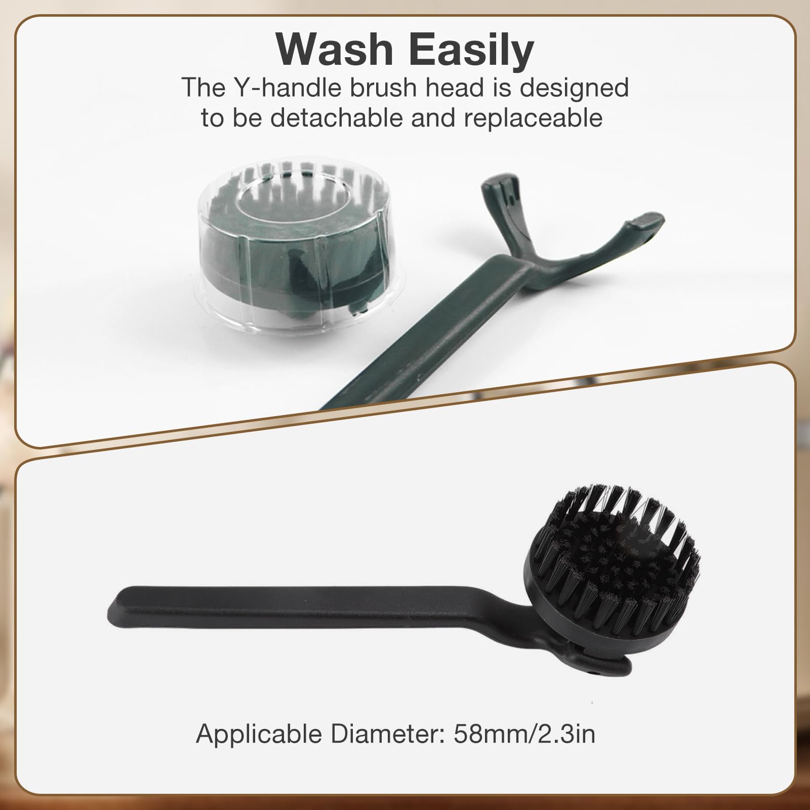 Brosse Ergonomique Pour Machine à Expresso - Poils En Nylon