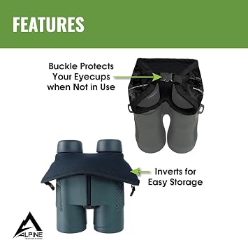 Bino Bandit - Water-Resistant Binocular Eyeshields to Block Glare and Reduce Eye-Strain- Alpine Mountain Camo