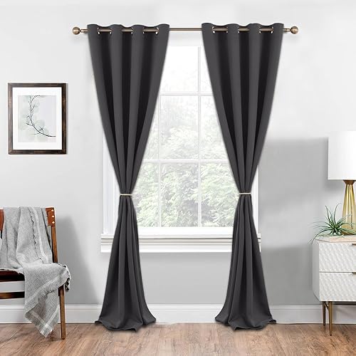 Miniatura 6 de NICETOWN Sujetadores de algodón para cortinas  Cortinas para interiores y exteriores, tejer a mano, cuerdas para cortinas de ventana (oro satinado,