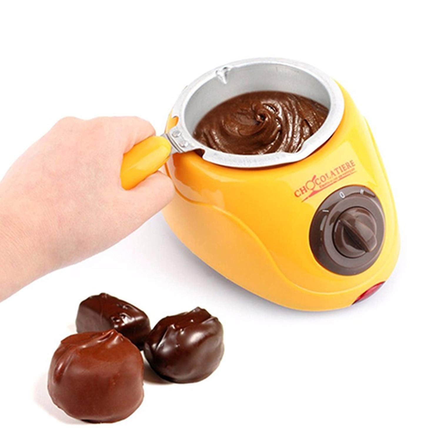 Chocolate Fountain Fondue Melt Melting Electric Pot Chocolatiere Machine Portable Chocolate Maker with Chocolate Candy Accessories Making Kit for Kitchen.