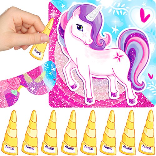 German Trendselleru00ae - 1 Juego para Fiestas Unicornio ?Pin The Horn?los Colores del Arco Iris? Fiestas Infantiles? Idea de Regalo?piñata?cumpleaños de niños?1 Unidad
