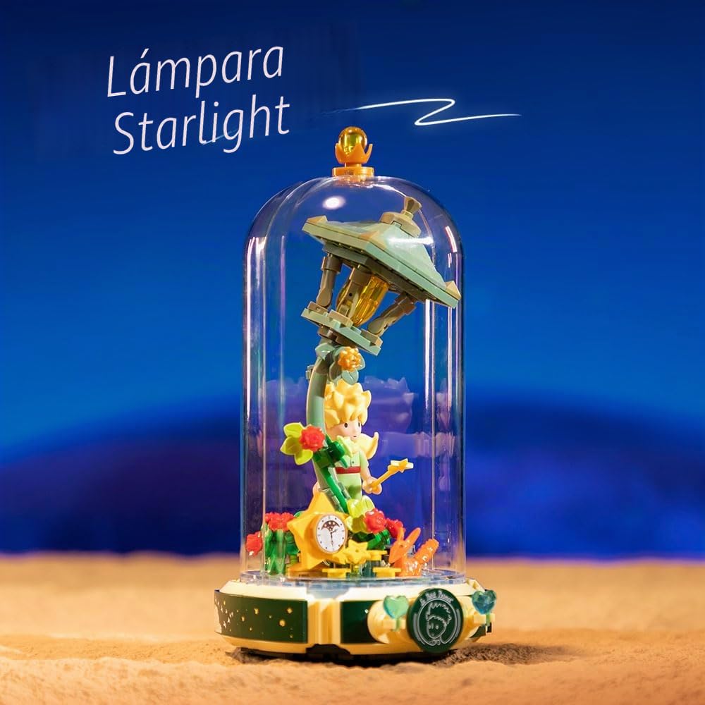 PANTASY Le Petit Prince Set de Bloques de Construcción Lámpara de Luz de Estrellas Modelo Creativo DIY con Minifigura y Cubierta de Alta Transparencia Adultos y Niños