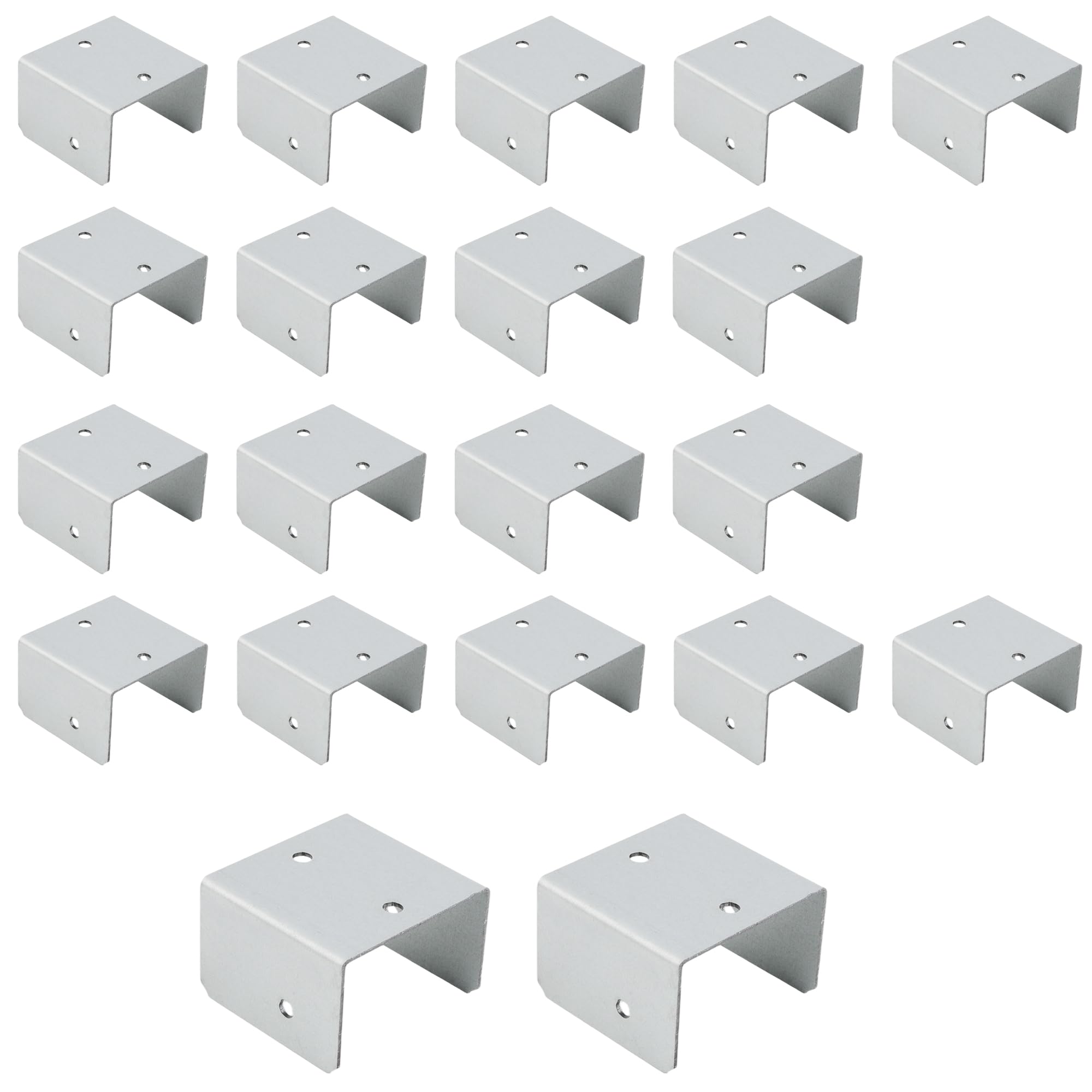 20 Pack Galvanised Fence Panel U Clip, 44mm Fence Bracket for Timber Posts