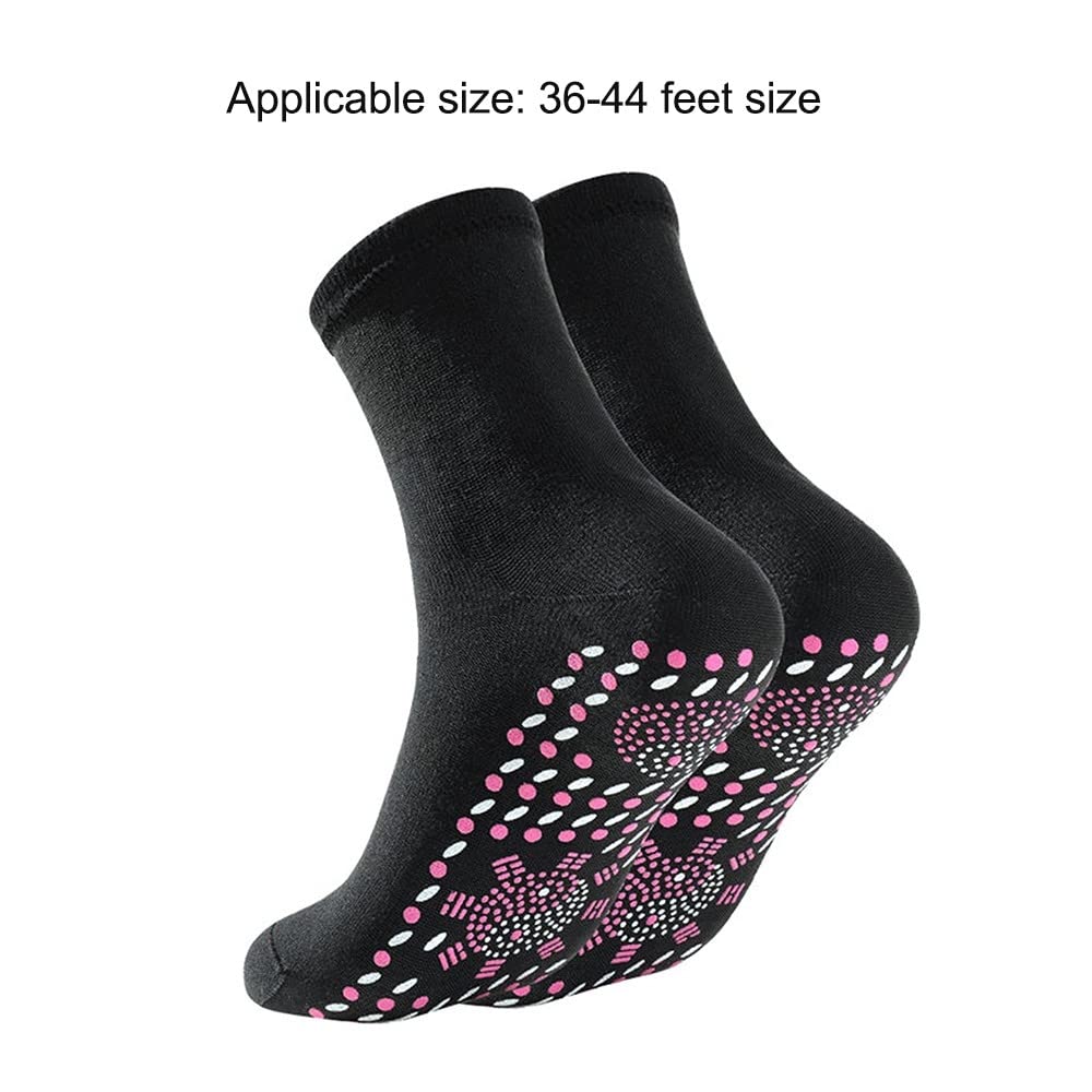 Calcetines calefactables, 3 pares de calcetines magnéticos, calcetines térmicos antideslizantes de invierno, calcetines de turmalina autocalentables para hombres y mujeres, montañismo, esquí,
