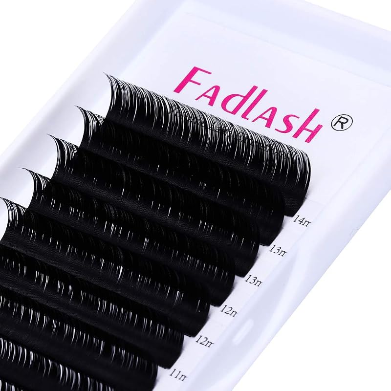 Extensões de cílios individuais FADLASH 0,25 mm, curvatura D, 8–14 mm, modelo 0.25-D