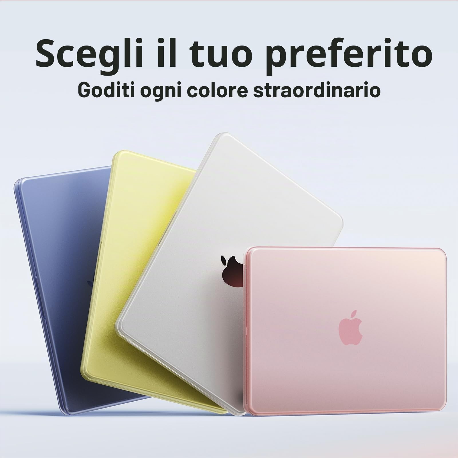 Soonjet Custodia per MacBook Neo 13" 2026 | Citrus Clear ufficiale | antigraffio e impronte digitali | Cover rigida gialla per laptop + copertura per tastiera per Mac modello A3404 | Ideale per studio