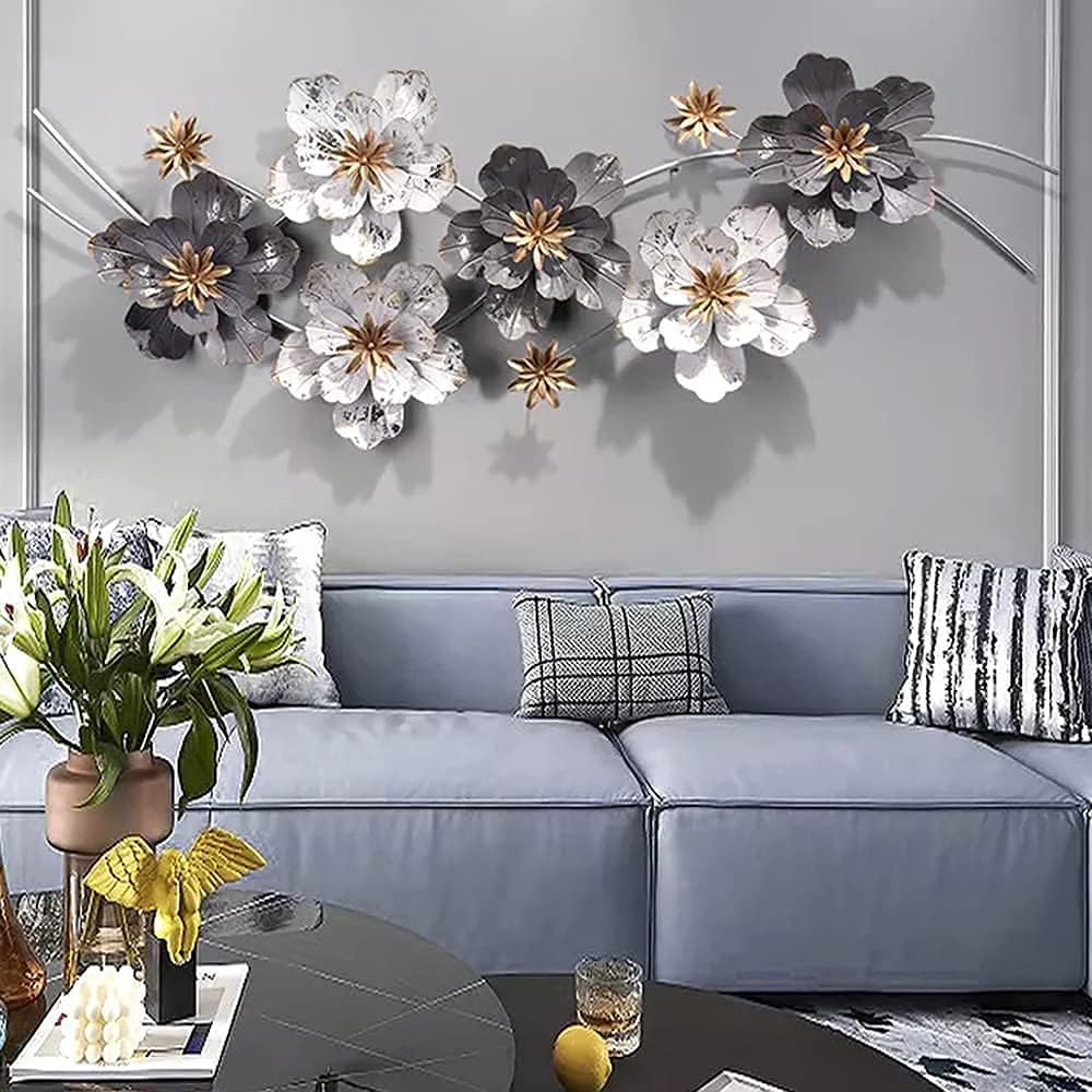 HOME DECO ArtDesk Metal Wall Art Iron Wall Hanging ration Perfect for Living Room/Hotel/Restaurant/Bedroom/Drawing Room (Color : Multi) (Size: 54 X 22 INCH)