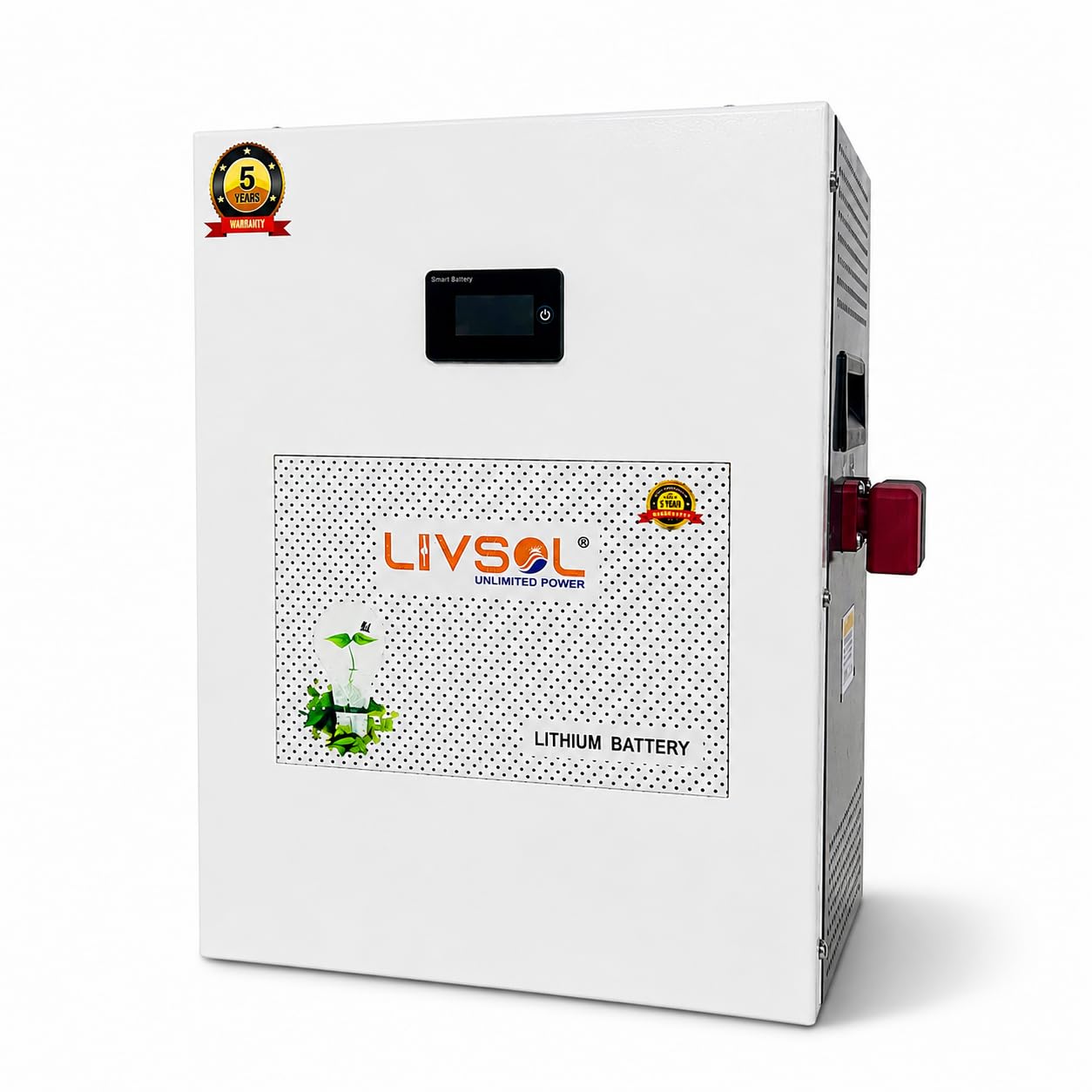 Livsol LiFePO4 Lithium Solar Battery 25.6V 100Ah 2560Wh with Smart BMS, Wall Mount Design, Zero Maintenance, 5 Year Warranty, for Home, Office and Villas-image-21