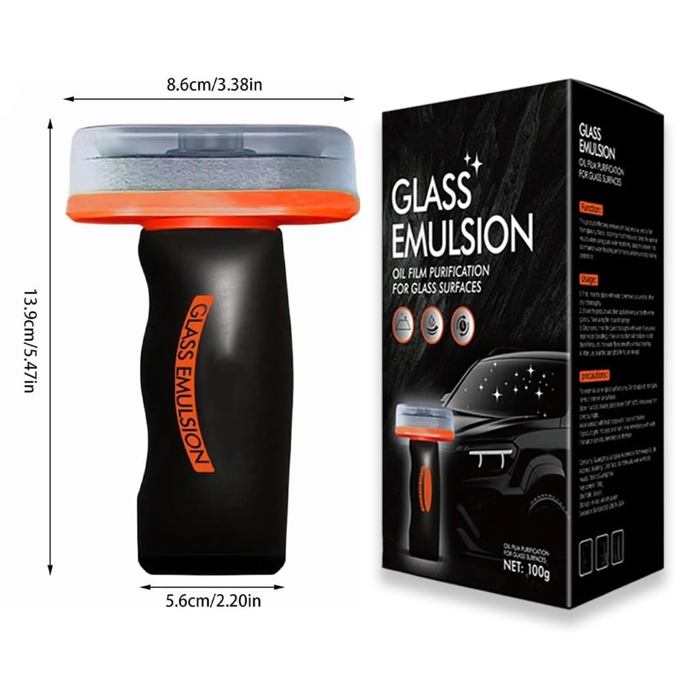Auto Glasreiniger & Glass Emulsion Cleaner, Glass Oil Film Cleaner, Effektiver Scheibenreiniger Auto für Windschutzscheiben, Beseitigt Ölfilme & Schmutz, Verbessert Sicht und Fahrsicherheit (5PC)