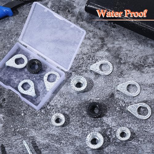 image for Abeillo 12Pcs Bike Axle Nut and Safety Washer Kit, Bike Nuts for Wheel