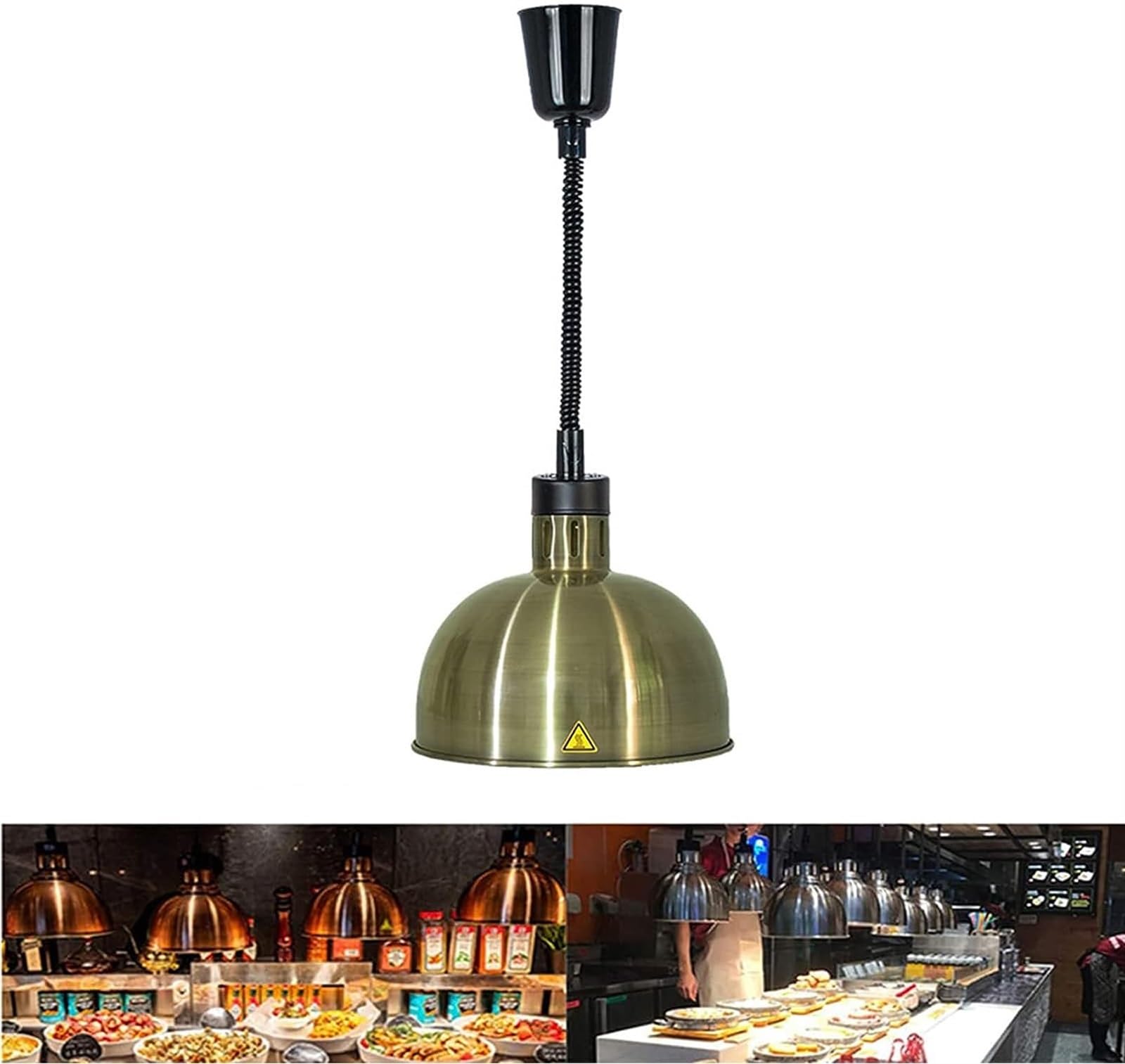 Lámpara de calor for alimentos, Calentador de alimentos, Calentador de lámpara de calor comercial for alimentos Restaurante Buffet Equipo de cocina Telescópico Metal Luz de calor for alimentos Lámpara
