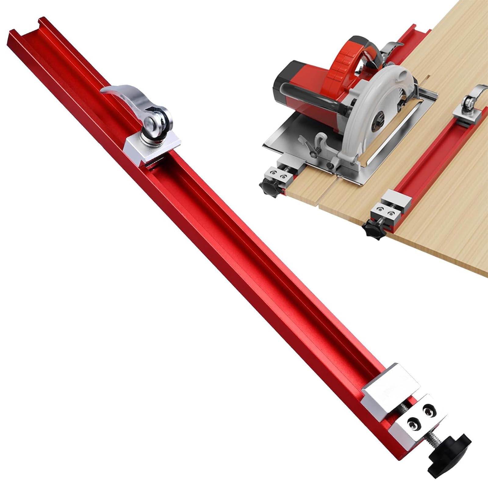 Circular Saw Guide Rail Fits 11.8" Saw Base, Adjustable Cutting Machine Base Guide for Woodworking, Electric Circular Guide Specially Designed for Precision Cutting and Milling Tasks