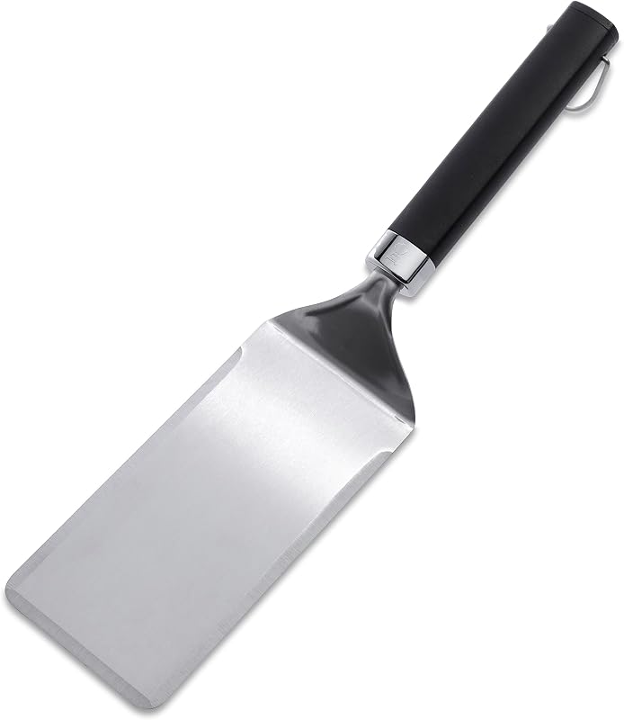 Griddle Spatula, Stainless Steel | Beveled Edge Spatula with Easy‑Grip Elevated Handle for Flat‑Top Griddles, Smash Burgers & Outdoor Cooking, Griddle Accessory