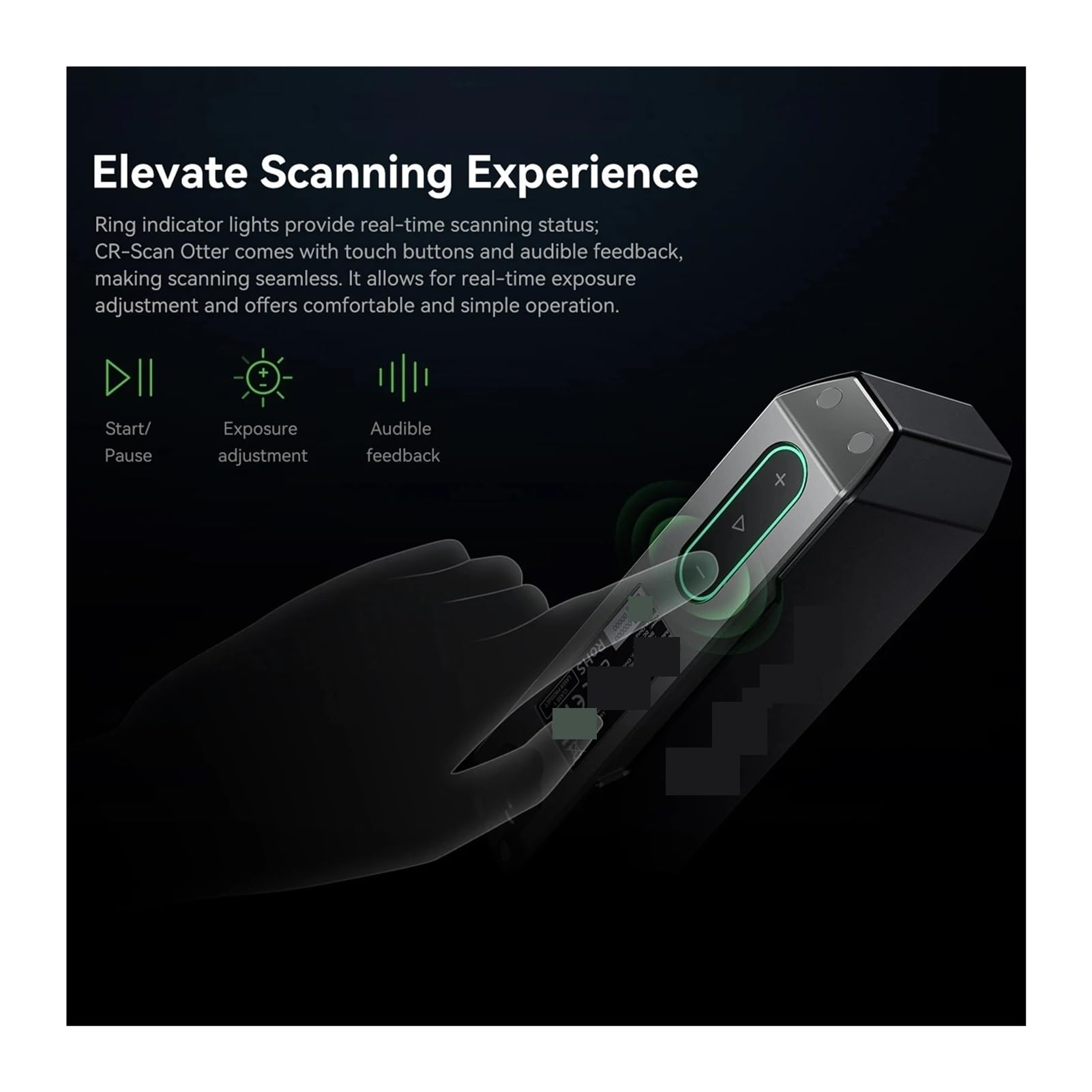CR-Scan Otter 3D Scanner Handheld with 0.02mm Accuracy Anti-Shake Tracking Up to 20FPS Four-lens Stereo Vision