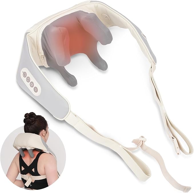 HubiCare Mini masseur Shiatsu 3D chauffant pour le cou et les épaules, soulagement de la douleur pour les femmes