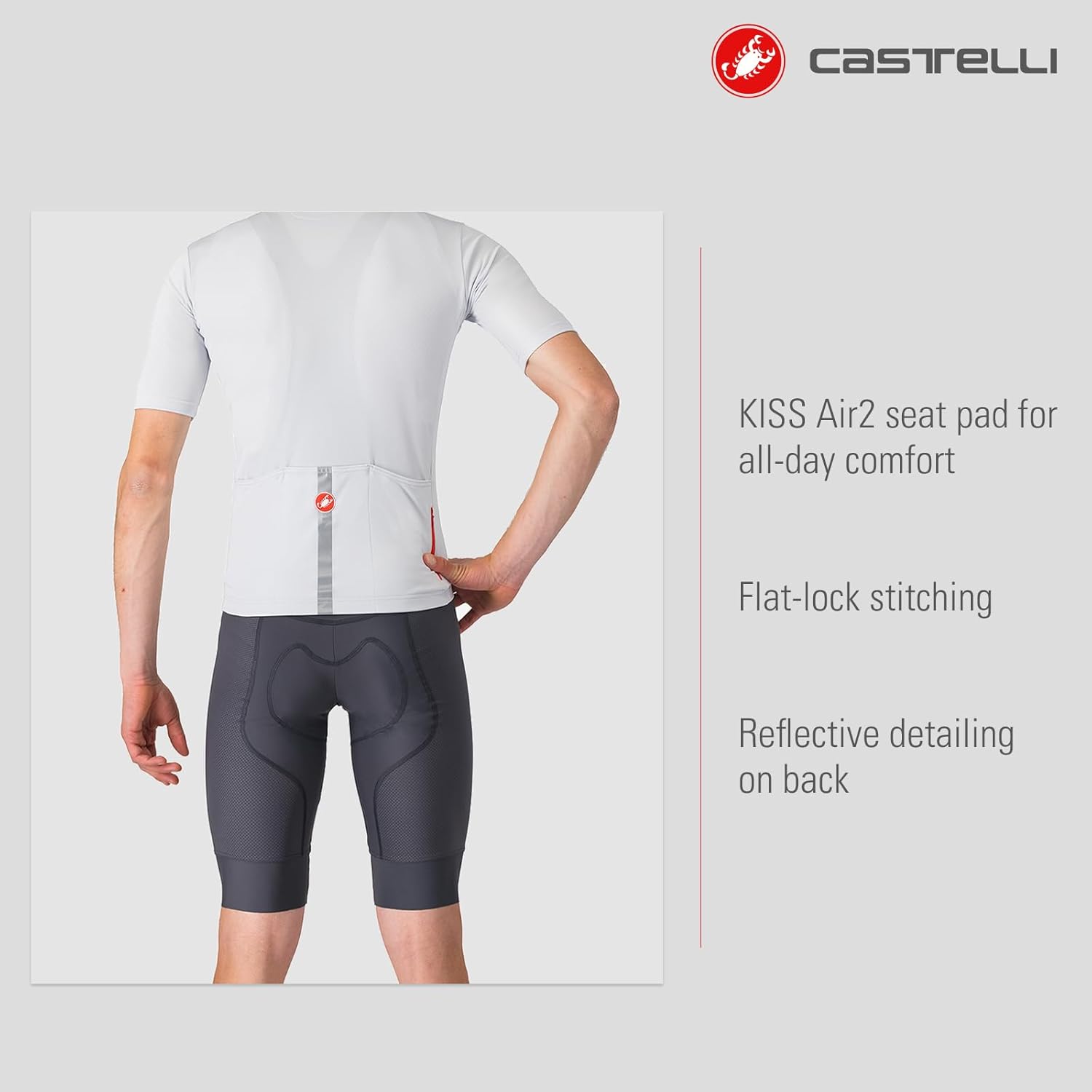 CASTELLI Men’s Competizione 2 Bibshort, All-Condition Seat Pad for Road Cycling, Gravel Biking & Top-Level Racing - Image 3
