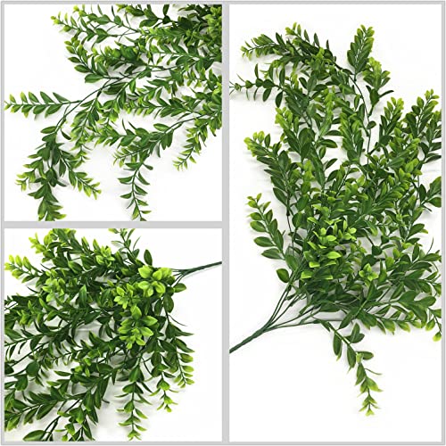 Artificial Vine, Fake Hanging Plants Plastic Leaf Ivy Greenery Christmas Garland Faux Vines Grass Flowers Leaves Home Garden Outdoor Indoor Party Wedding Diy Bedroom Wall Decor Decoration Green 2 Pack #TOP5
