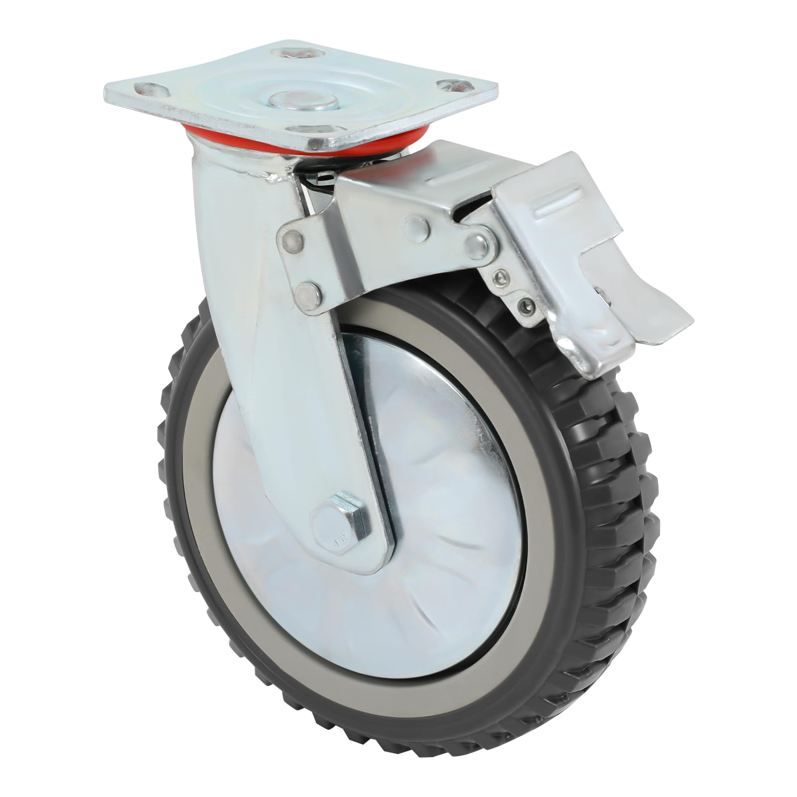 4 Stück Transportrollen, 200mm Schwerlastrollen Bockrolle Industrierollen Outdoor-Hochleistungsräder Tragkraft 700 kg