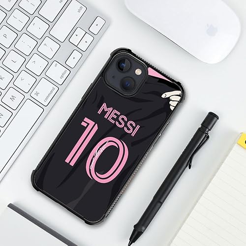 Miniatura 6 de HenOK Funda compatible con iPhone 15 Plus, HS American Soccer Jersey 001, diseño retro con antideslizante, a prueba de golpes, protección de placa