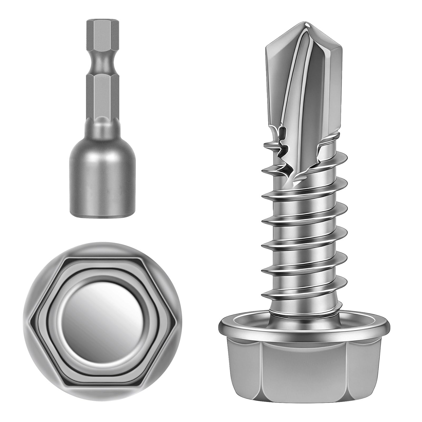 Stainless Steel Self-Tapping Screws - 50 PCS -15
