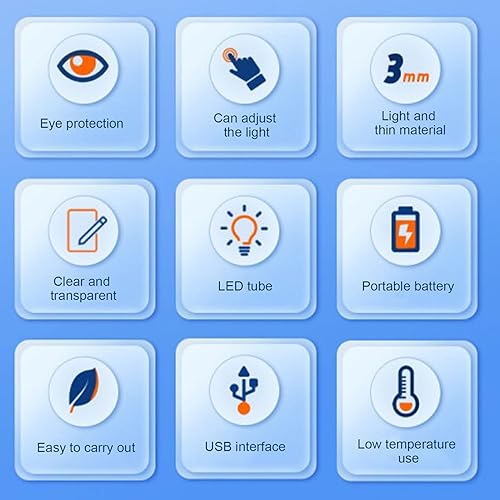 Miniatura 5 de Artcraft - Almohadilla de luz para trazado, A5, luz blanca suave, caja de luz LED, trazador multifuncional para dibujo, bocetos, pintura, para