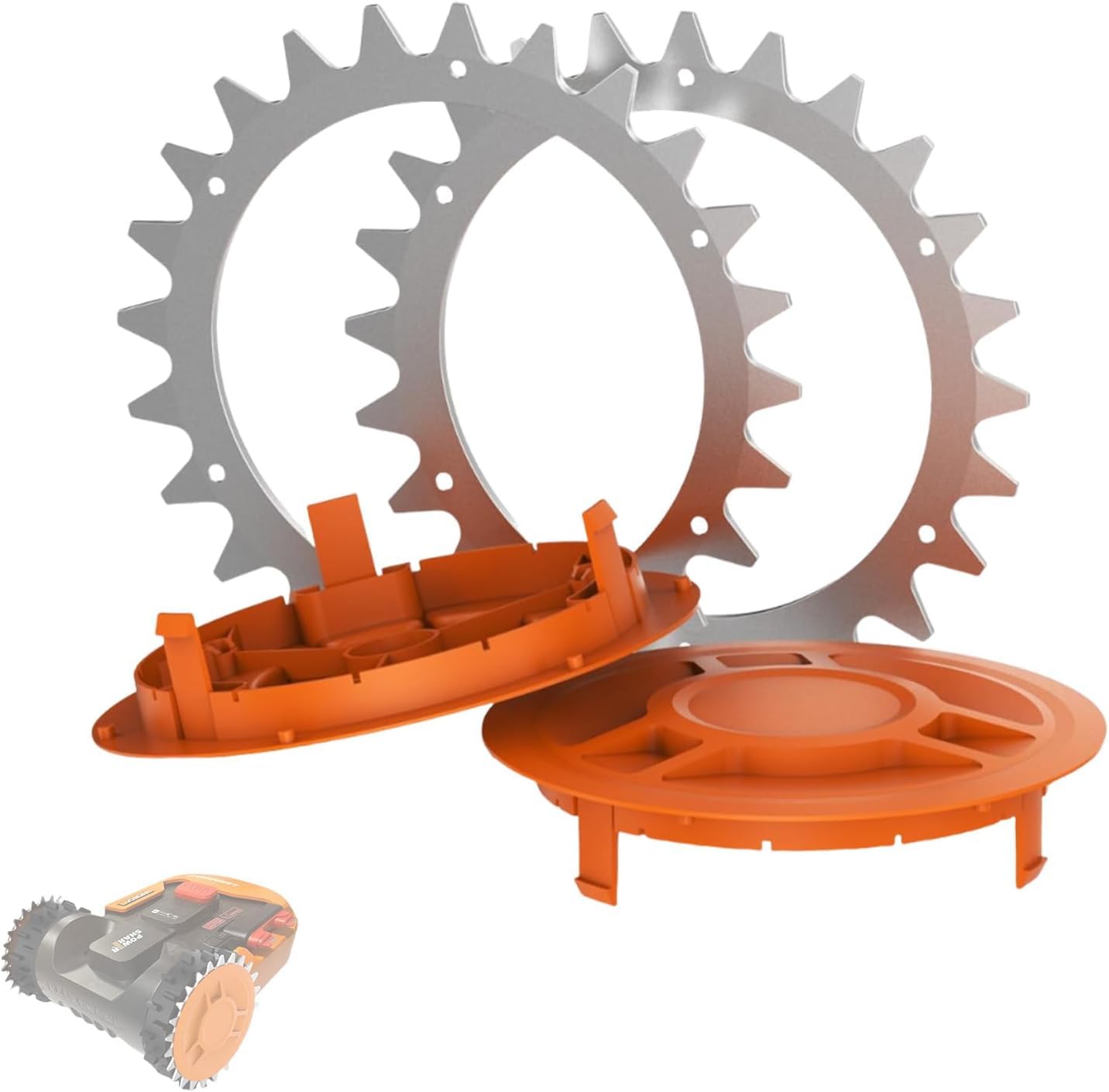 Punte In Acciaio Inox Per Robot Tosaerba Worx Landroid L - 2 Pezzi Con Viti Per Ruote 225mm - Foto 8