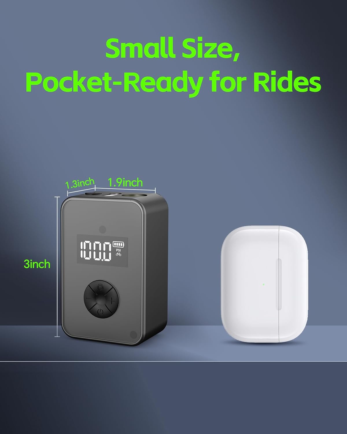 Electric Bike Pump, 130PSI Portable Mini Bicycle Air Pump with Brushless Motor & Gauge, Fast Inflate for Presta & Schrader Valve, for Road Mountain E-Bike, Motorcycle,Car Tires,Rechargeable - Image 5