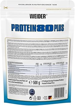 Weider Protein 80 Plus 500g Kokos 4-Komponenten Protein Pulver 80% Eiweiß Cremige Shakes mit Calcium & Vitamin B6