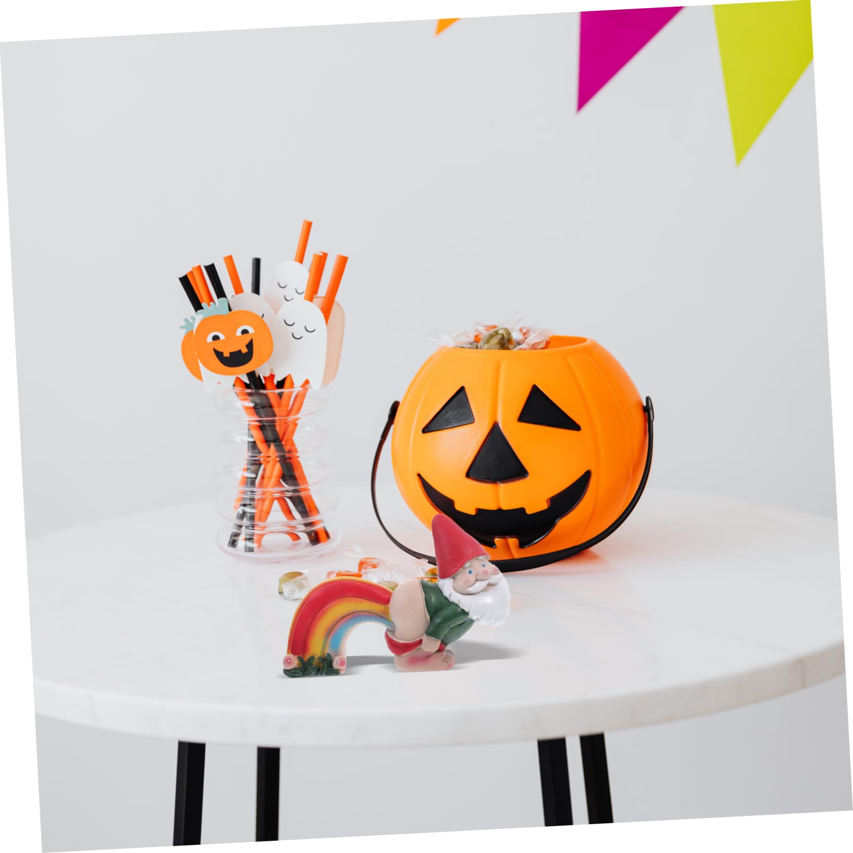 HANABASS 2 Sztuki Tęczowej Figurki Krasnala Z Pierdem Ozdoba Ogrodowa Krasnale Ogrodowe Halloween Figurki Ogrodowe Halloween Dekoracja Ogrodowa Ozdoby Ogrodowe Tęczowy Krasnal