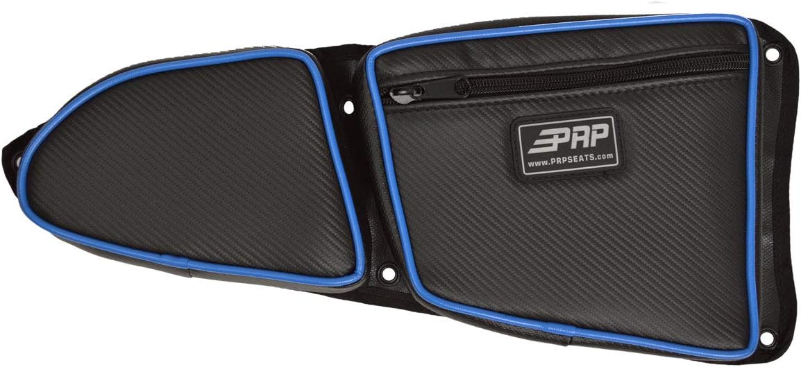 PRP Seats E37-214 Carbon Fiber Red Passenger Side Door Bag with Knee Pad