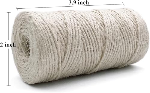 Miniatura 2 de Cuerda de yute de colores de 656 pies, cuerda de yute natural duradera, perfecta para manualidades, tarros de masón, cuchillo, envoltura de boda,