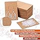 Anezus 100 Pcs Earring Display Cards with 200 Earring Backs and 100 Self-Sealing Bags for Earrings, Necklace & Jewelry Display, Kraft Color 3.5x2.4 Inches