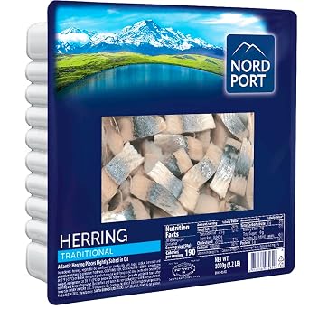 Nord Port Traditional Salted Herring Pieces-Fillet 1kg/ 35.27oz