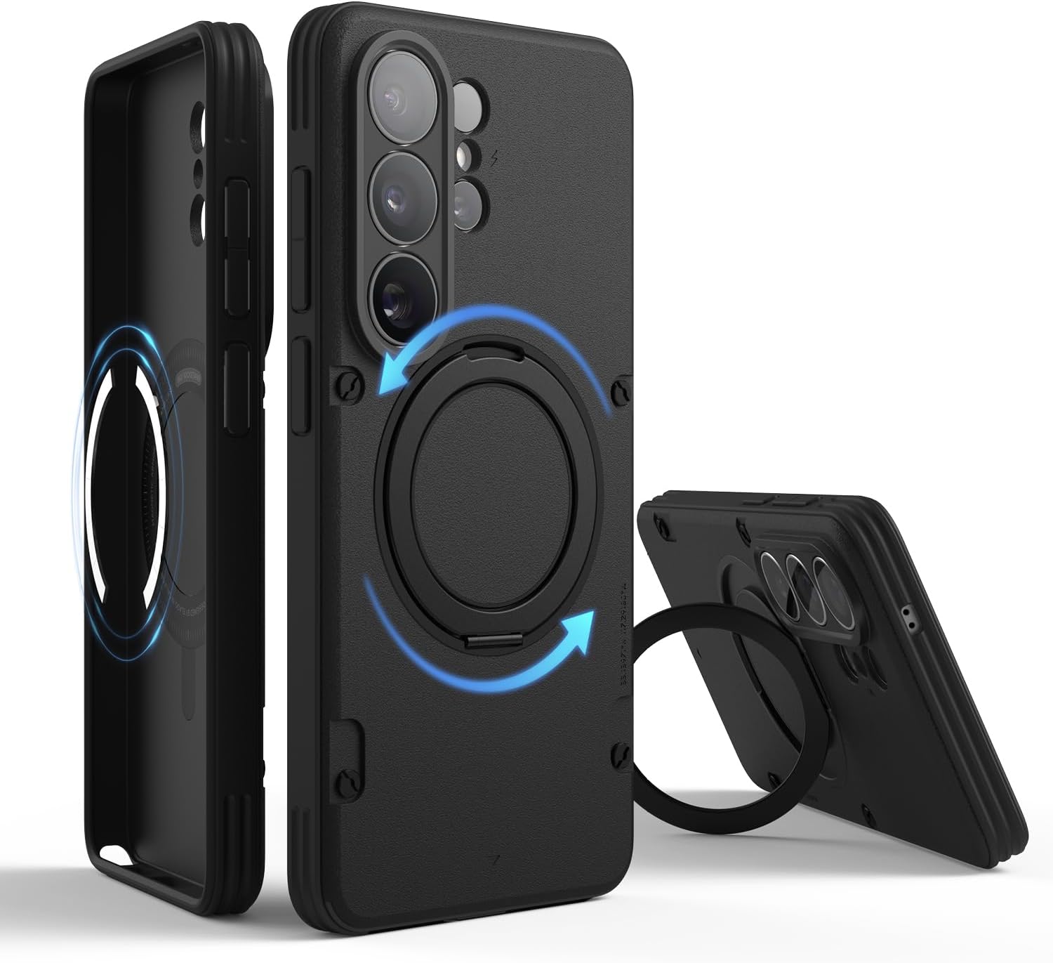 elago Magnetic Ring Stand Armor Compatible with Galaxy S26 Ultra Case, 360 Rotatable Ring Stand, Compatible with MagSafe, Drop Protection, Tough Rugged Design, Shockproof Bumper Cover 6.9inch (Black)