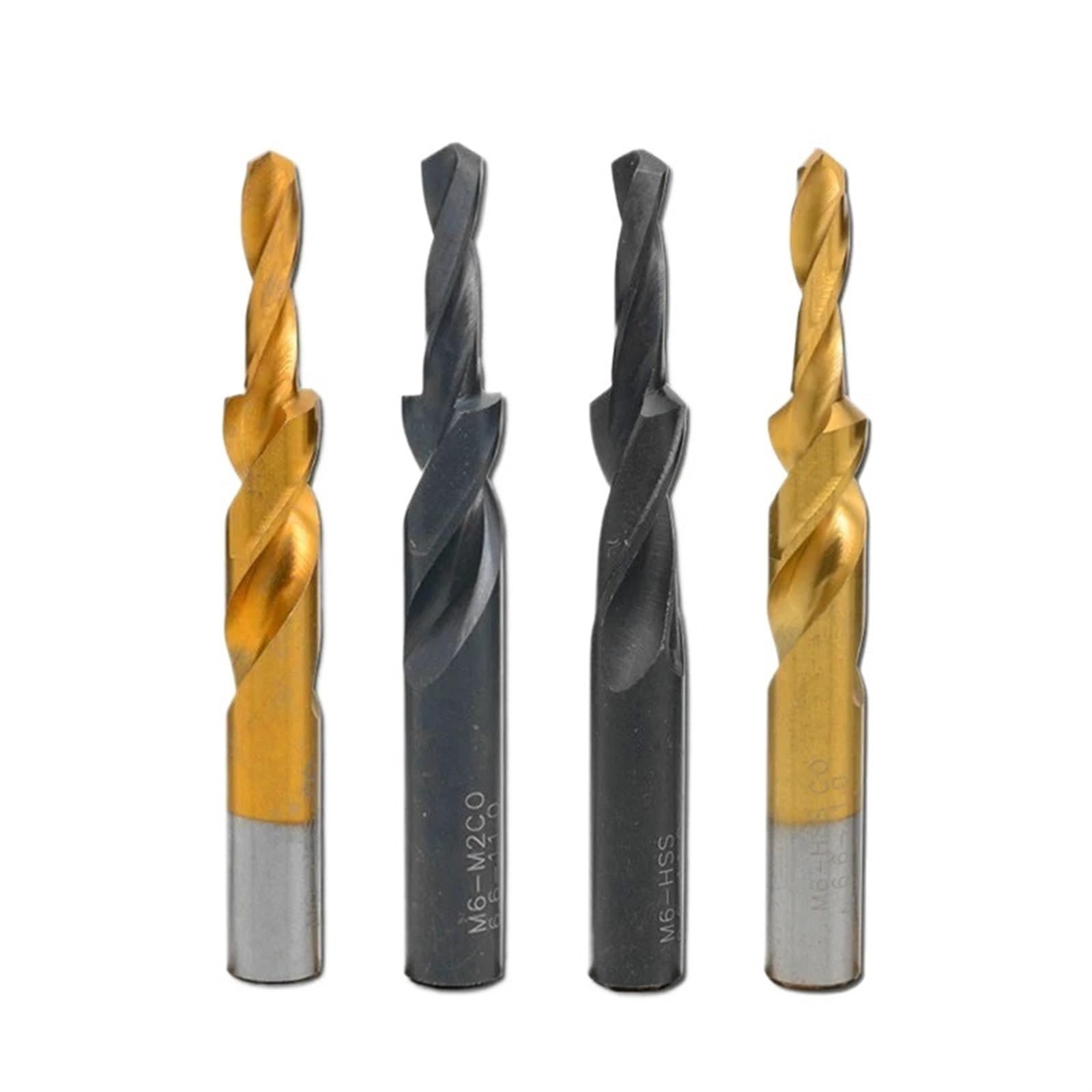1 szt. HSS Wiertło stopniowe powlekane czarnym tlenkiem, wiertło z łbem stożkowym 90/180 do miedzi aluminium M3-M12 (powlekane tytanem, M6(90 stopni))