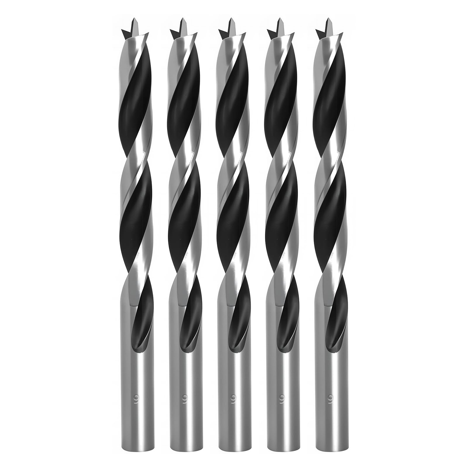 TIBOO DAY Brad Point Wood Drill Bits 6mm (15/64") Brad Point Drill, 5 Pcs