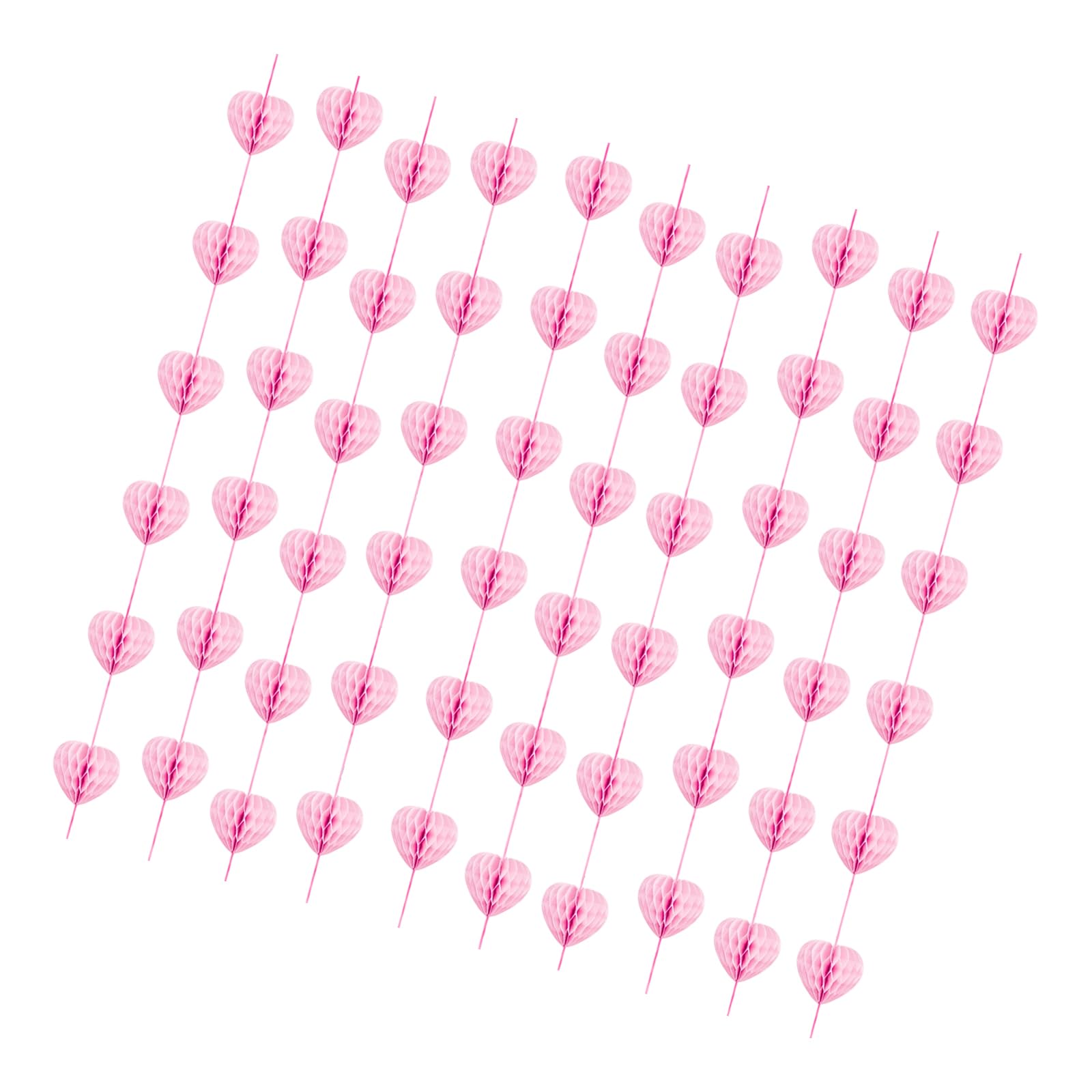 Kangnice Of 10 Love Heart Shaped Honeys Comb Garlands Banners Decorations for Anniversaries Birthdays Heart Garlands