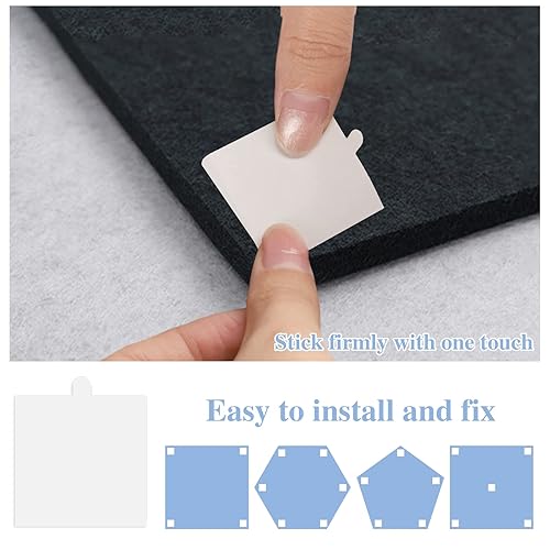 Miniatura 3 de Paquete de 140 cintas de doble cara para paneles acústicos, adhesivo de espuma acústica transparente, cuadrados de montaje en pared resistentes para