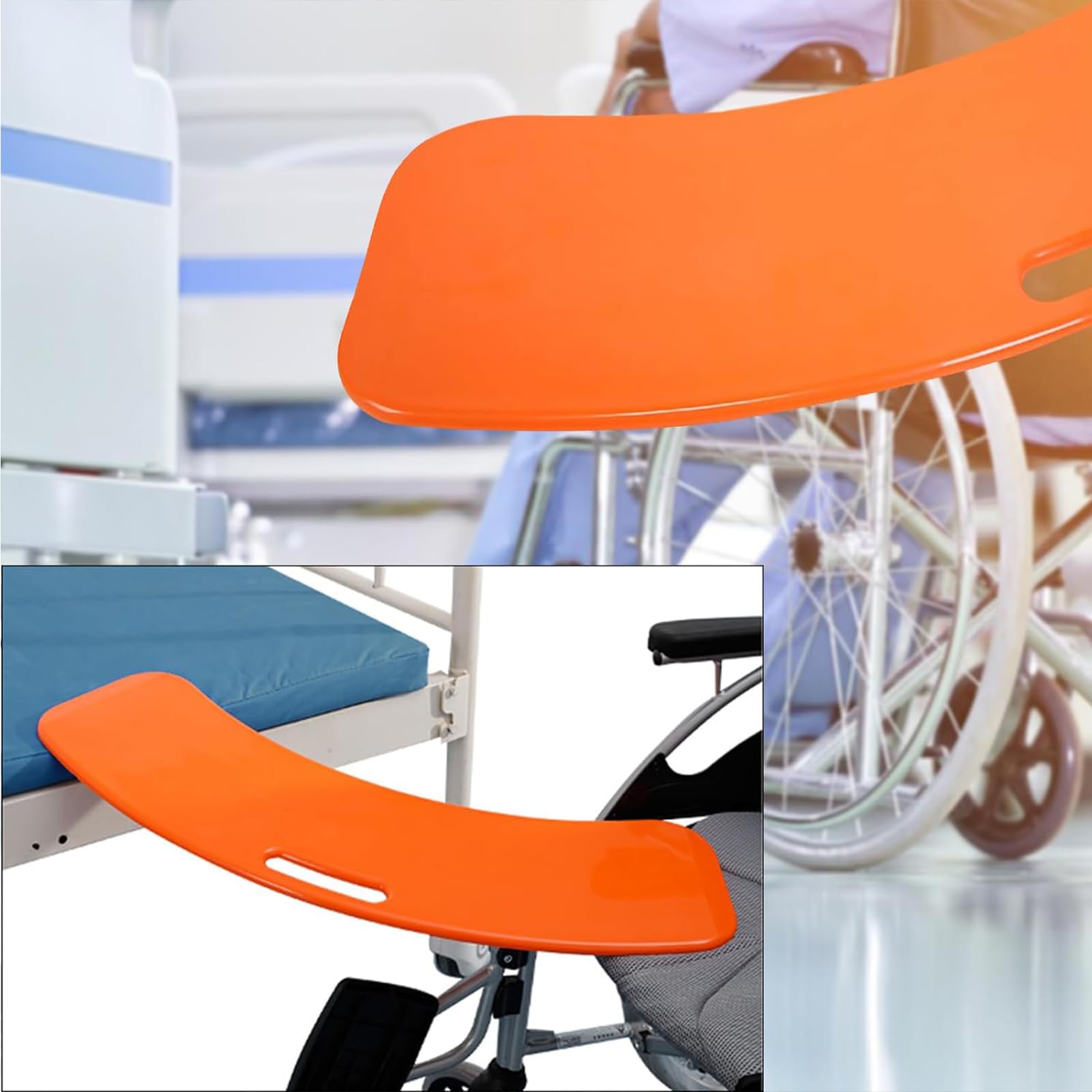 Tavolo di Trasferimento per Anziani, Letto Transfer E Slide Board, 150 kg Peso capacità di Trasferimento Board per Anziani in Letto, Auto, Sedia A Rotelle, Toilette,Giallo