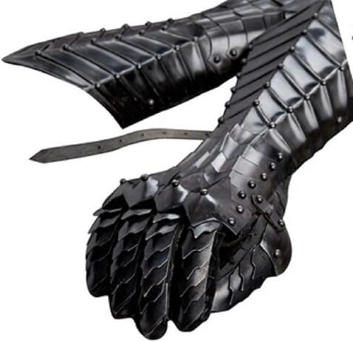 Miniatura 6 de Medieval Brass Gauntlets Medieval Templar Steel Functional Gauntlets for Combat