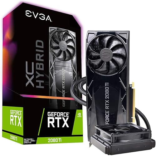 EVGA GeForce RTX 2080 Ti Xc Hybrid Gaming, 11GB GDDR6, Hybrid & RGB LED Graphics Card 11G-P4-2384-KR
