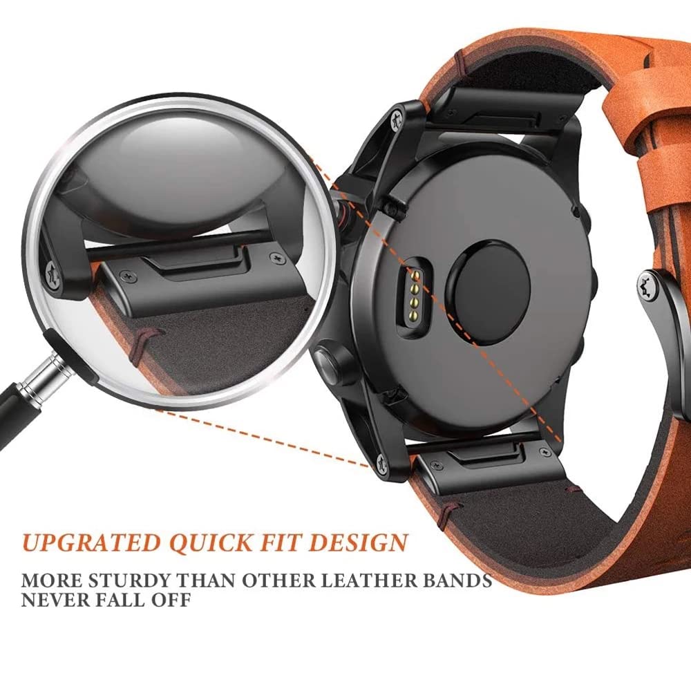 22 26 mm pasek do smartwatcha Garmin Fenix 7 7X 5 5X Plus 6 6X Pro 3 3HR pasek do smartwatcha oficjalne skórzane akcesoria do bransoletek