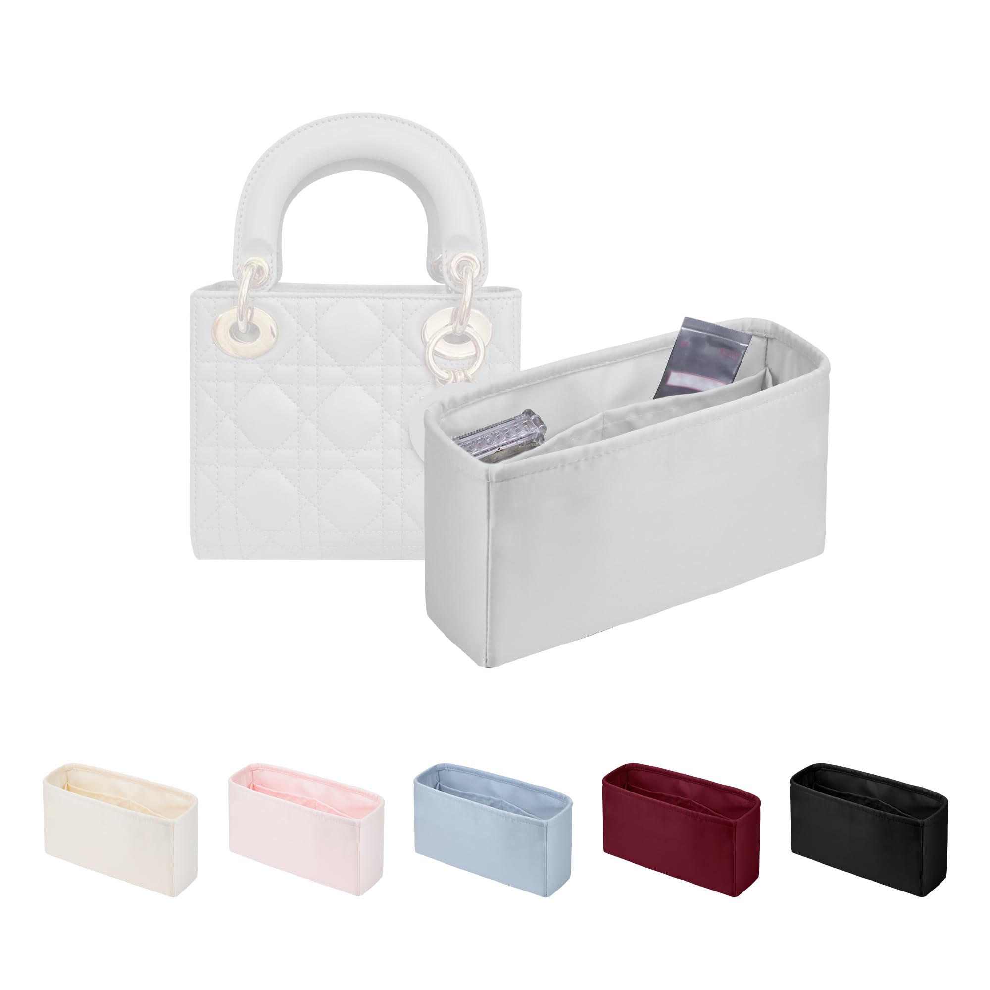 Purse Organizer for Lady Dior Large, Beton